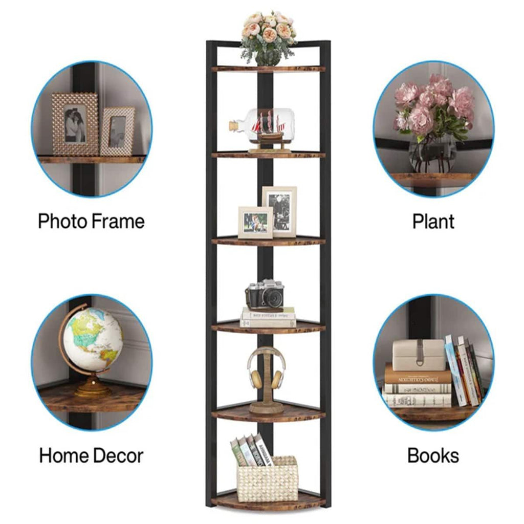 Multi-Tier Corner Shelf for Storage and Display