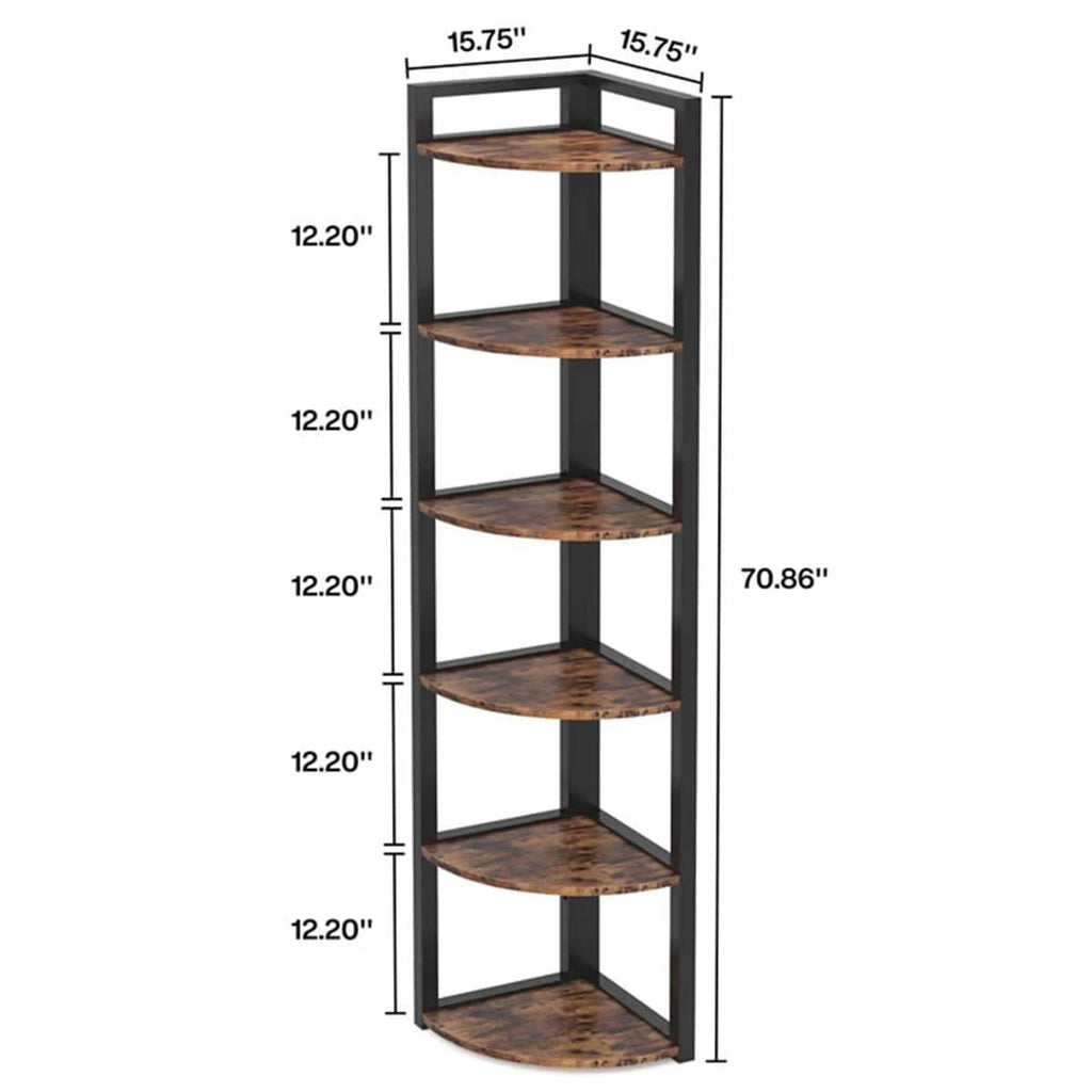 Multi-Tier Corner Shelf for Storage and Display