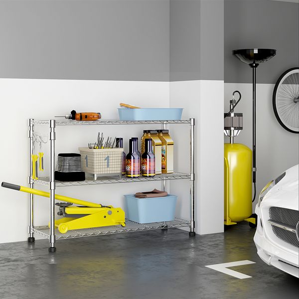 6-Tier Steel Wire Shelving with Wheels – Easy Tool-Free Assembly