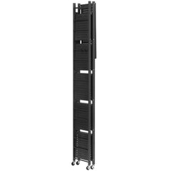 6-Tier Foldable Storage Shelf with Wheels & Hooks – No Assembly Needed