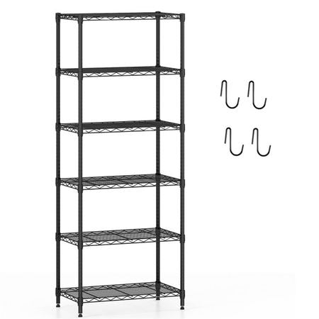 Six-Tier Adjustable Wire Storage Rack
