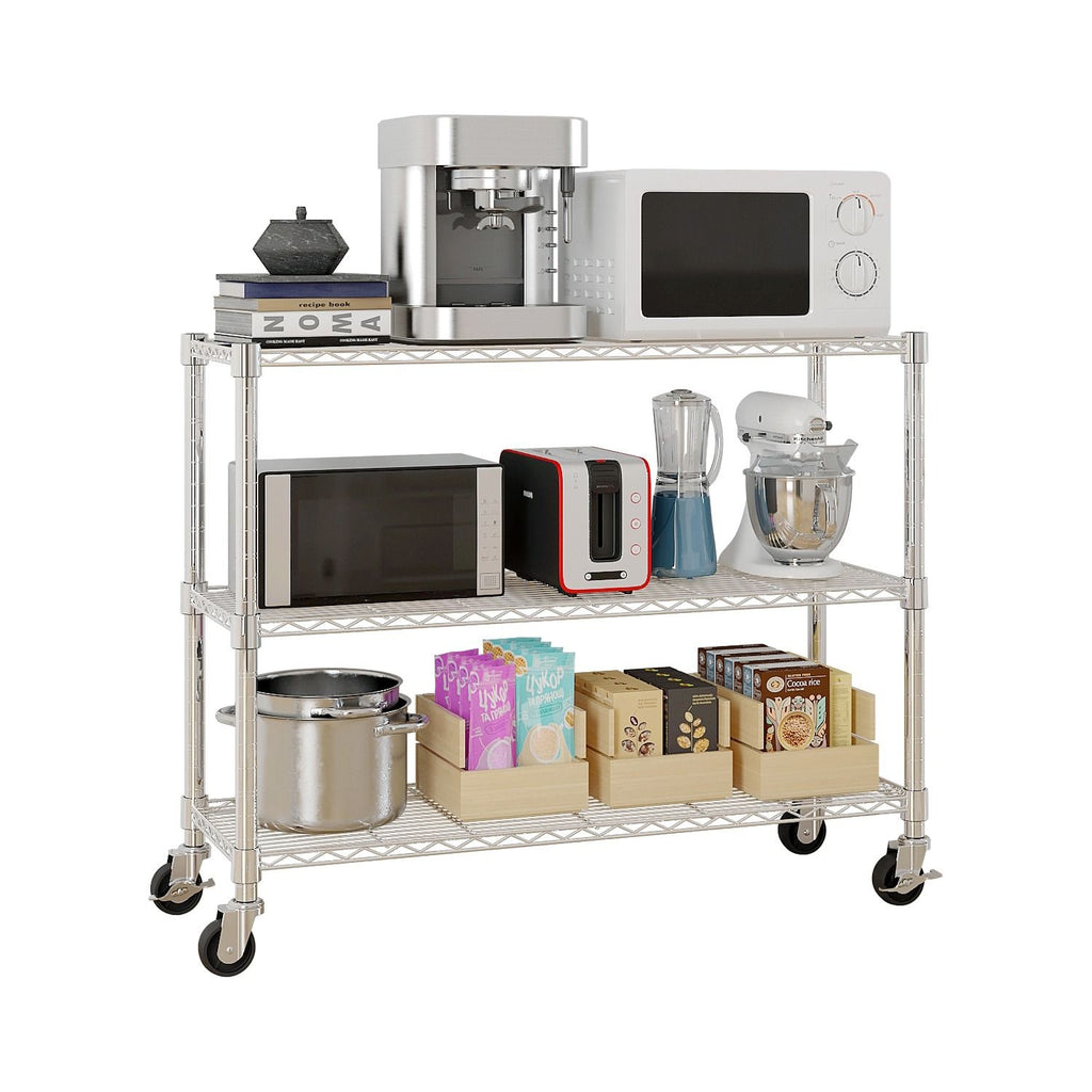 6-Tier Adjustable Shelving Unit with Locking Wheels
