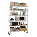 6-Tier Adjustable Shelving Unit with Locking Wheels