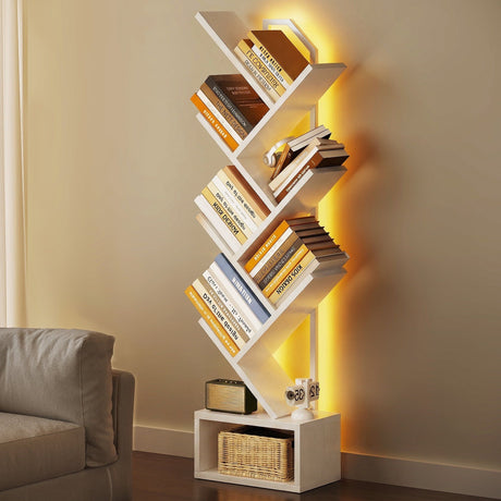 Light Up Your Library with a Modern Tree Bookshelf