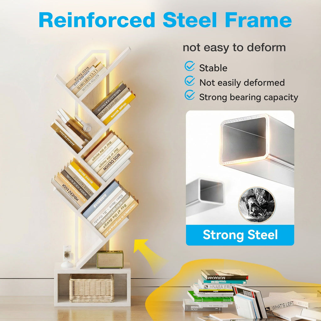 Light Up Your Library with a Modern Tree Bookshelf