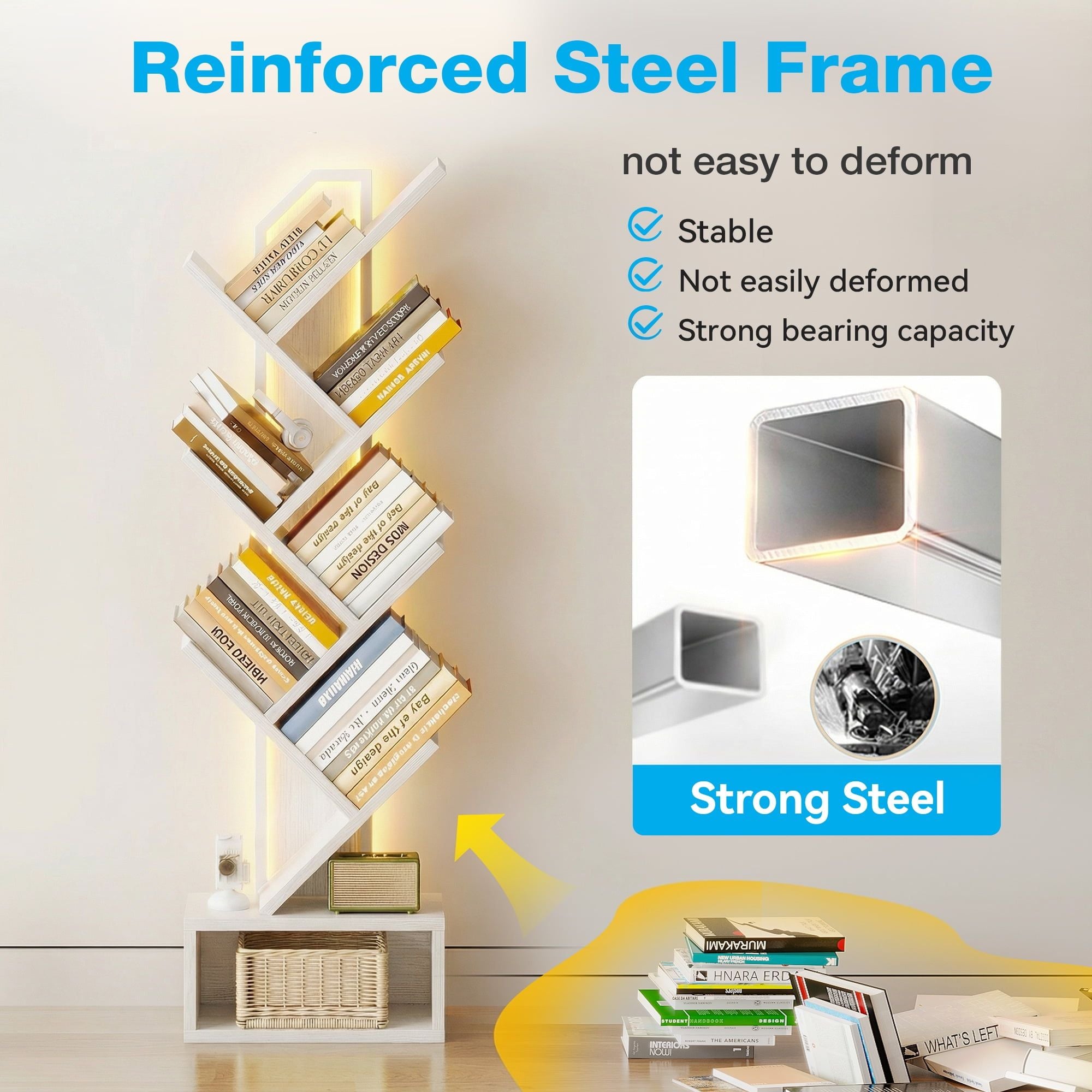Light Up Your Library with a Modern Tree Bookshelf