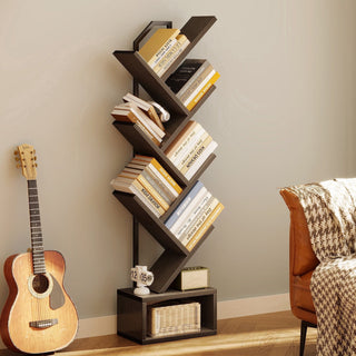 6-Tier Tree Bookshelf: Space-Saving Storage for Small Rooms and Corners