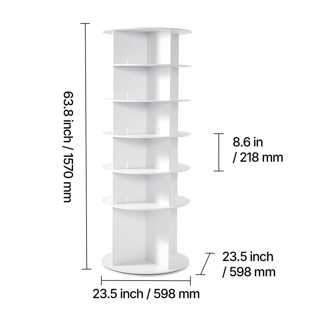 6-Tier 360° Rotating Shoe Rack – Space-Saving Organizer for Home