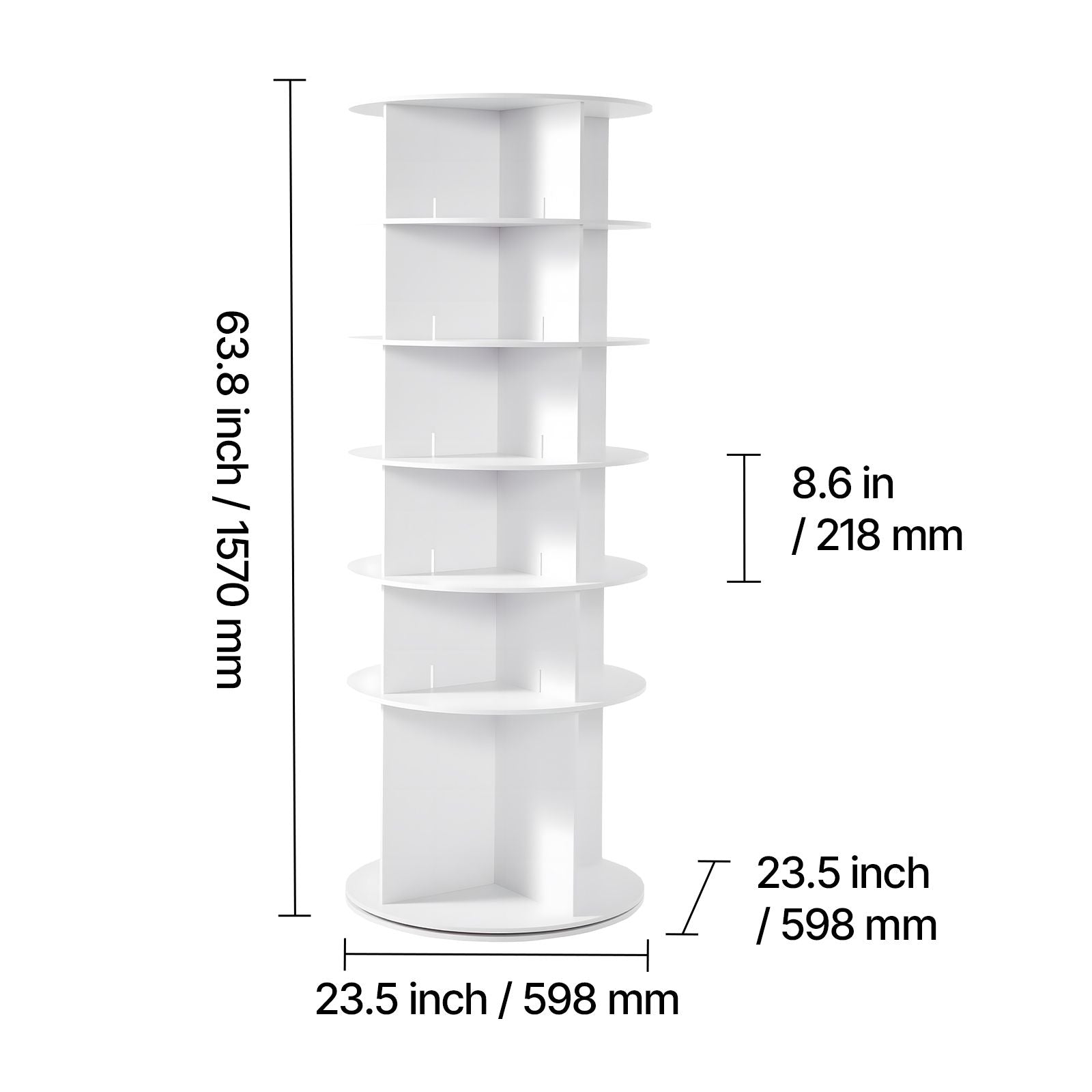 6-Tier 360° Rotating Shoe Rack – Space-Saving Organizer for Home