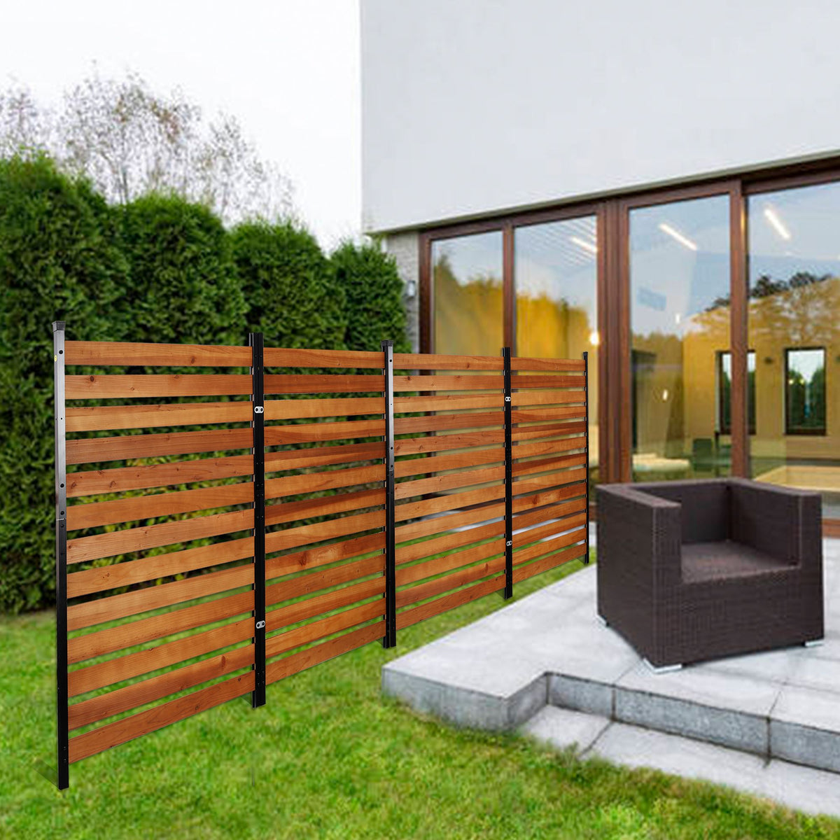 Freestanding Outdoor Privacy Screen for Equipment and Patios