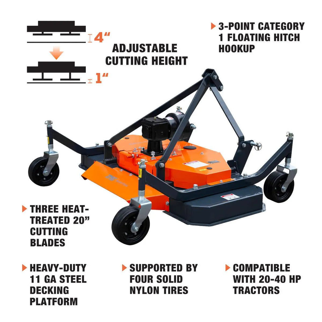 Tow-Behind 3-Point Finish Mower for Compact Tractors