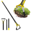 Adjustable Garden Hoe – Push Pull Stirrup Hoe for Weeding & Cultivation - Yellow / 1.2M