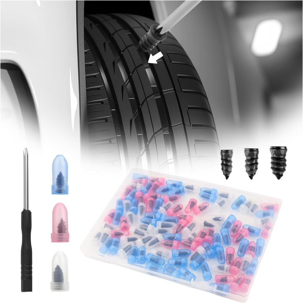 60-Piece Screw-Type Tire Plug Kit – Self-Service Tire Repair