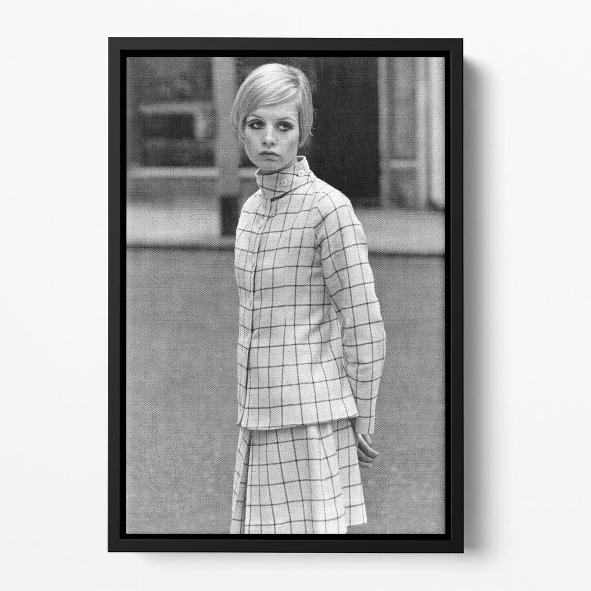 1960s Twiggy Floating Framed Canvas Art