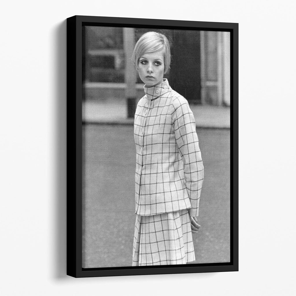 1960s Twiggy Floating Framed Canvas Art