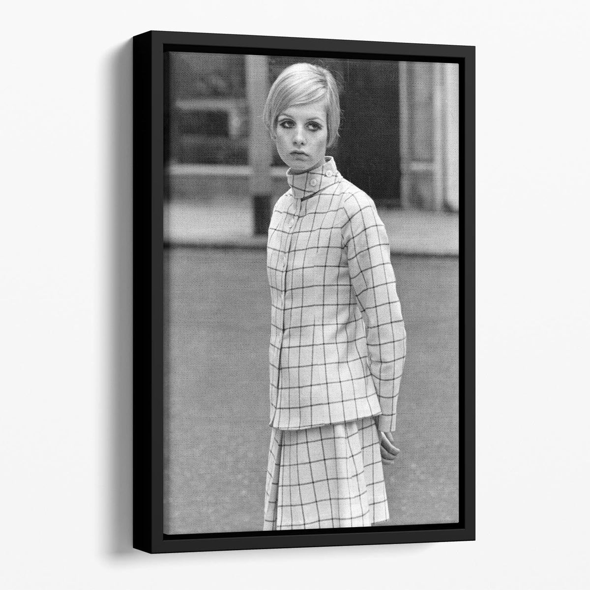 1960s Twiggy Floating Framed Canvas Art