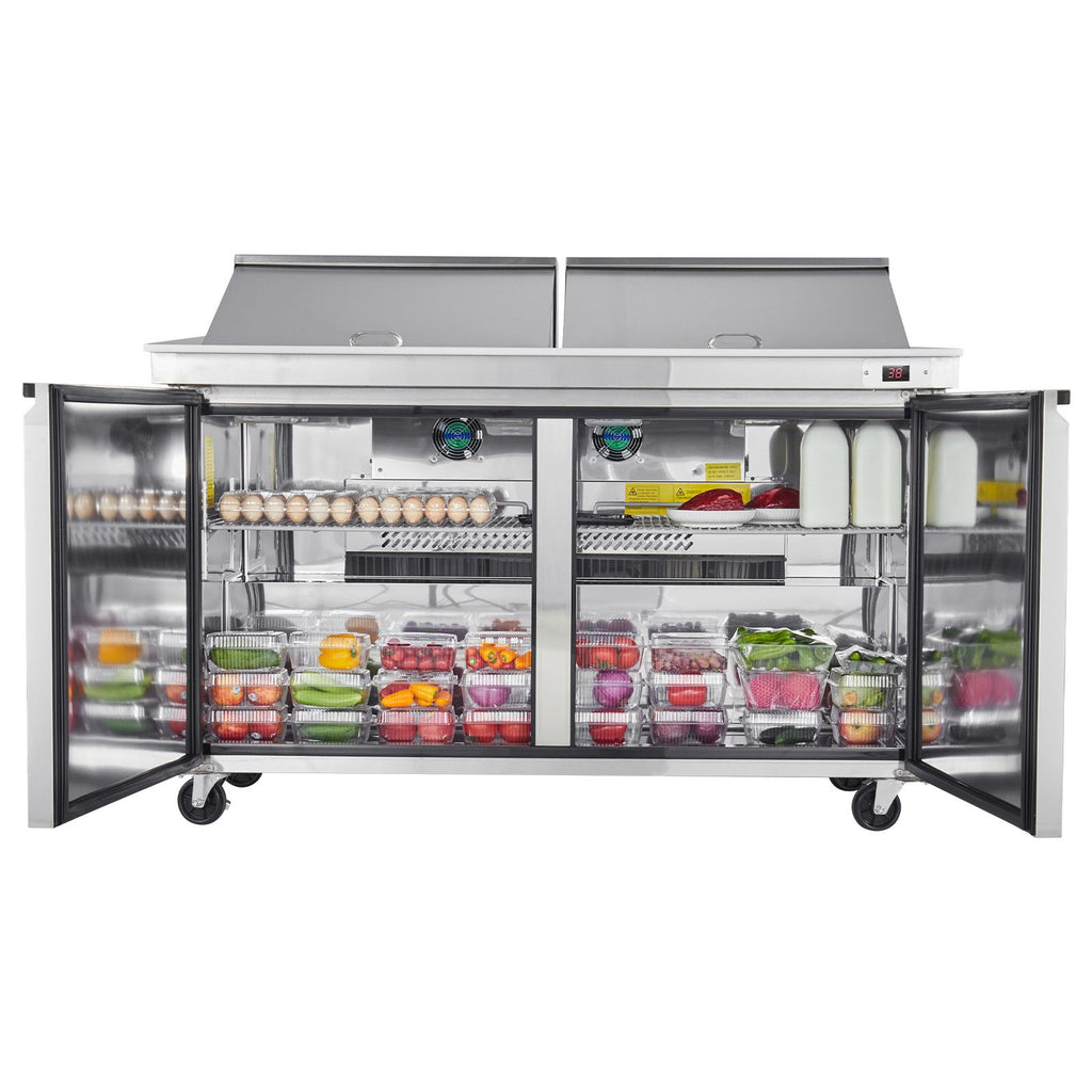 Commercial Mega-Top Refrigerated Prep Table