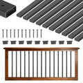 Galvanized Steel Deck Balusters 61-Pack for Railings, Pre-Drilled, Black