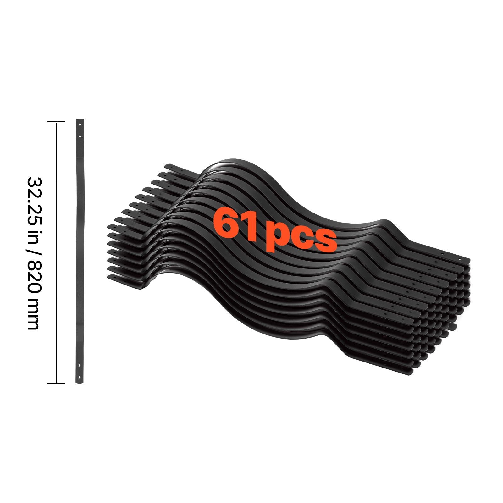 Wavy Metal Deck Balusters with Screws for Outdoor Railing