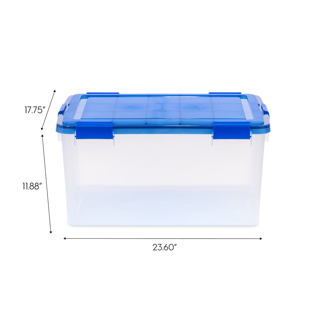 Clear Stackable Storage Bins with Sealed Lids
