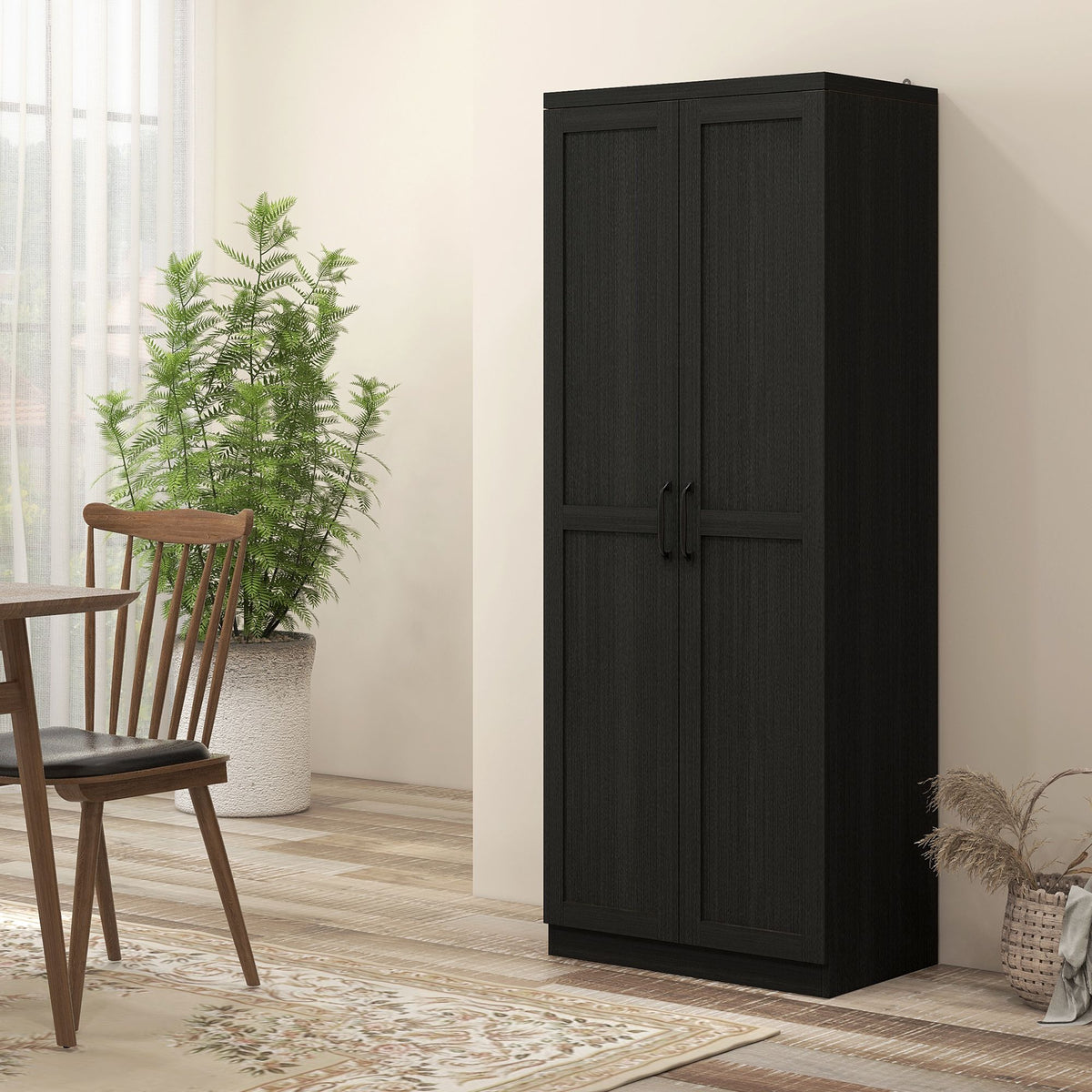 Two-Door Pantry Cabinet with Adjustable Shelves
