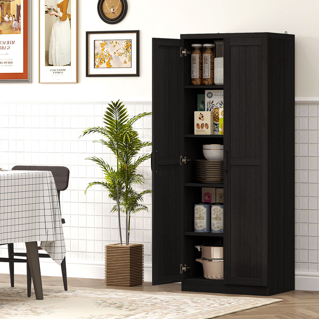 Two-Door Pantry Cabinet with Adjustable Shelves