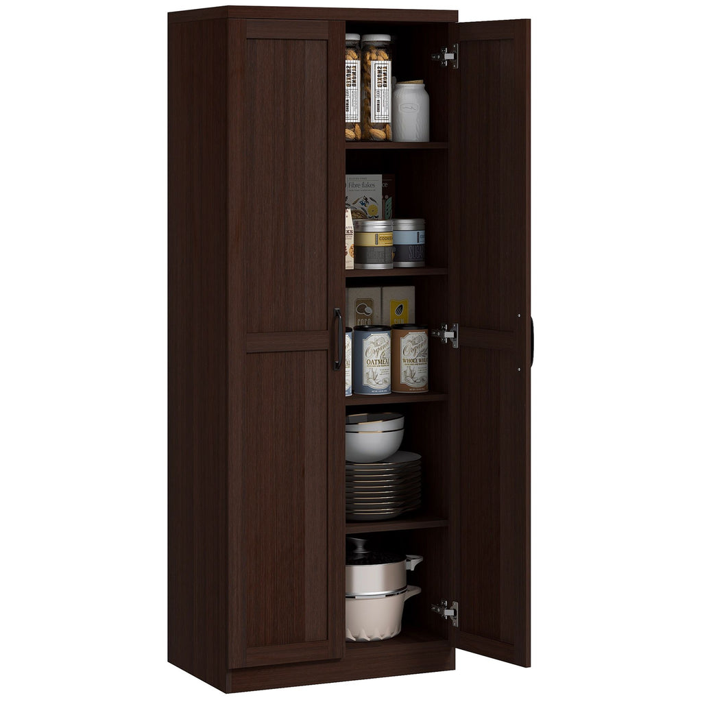 Five-Tier Pantry Cabinet with Adjustable Shelving