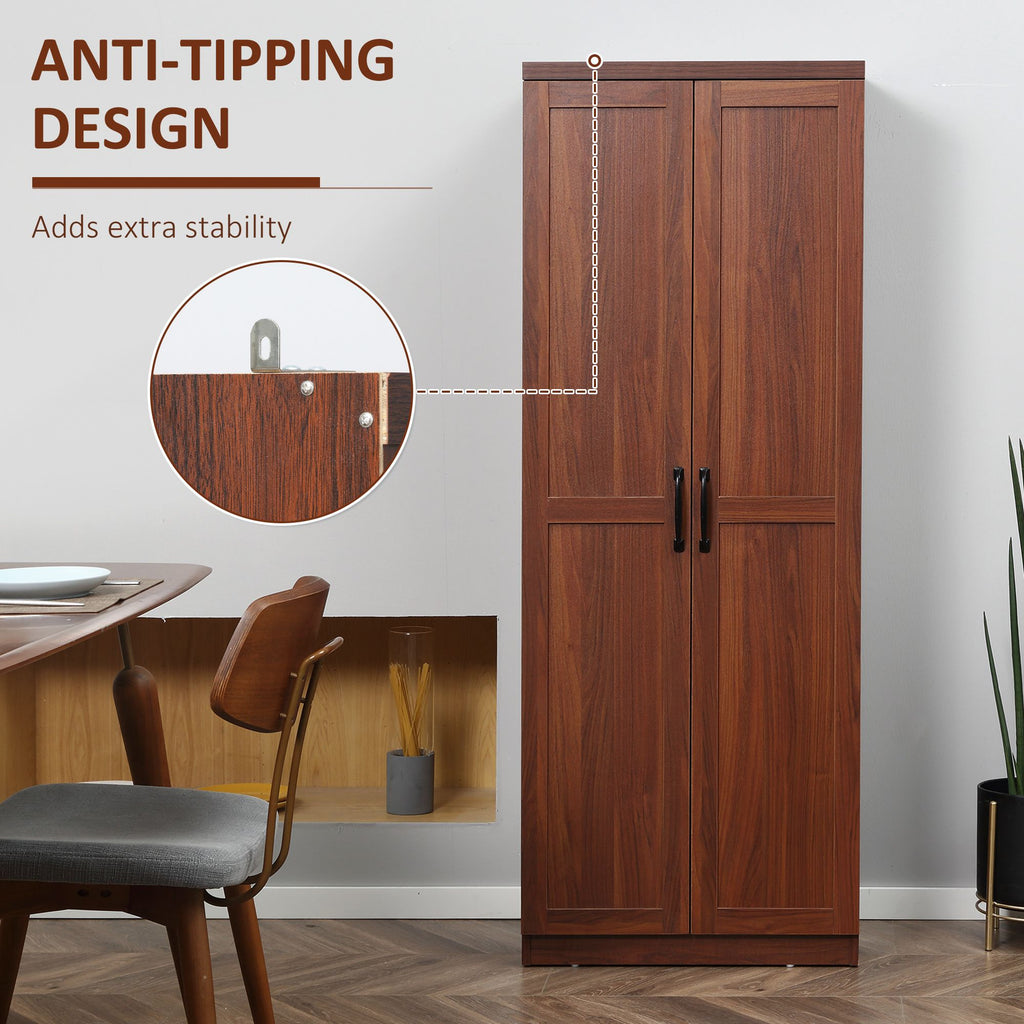 5-Tier Kitchen Pantry Cabinet with Adjustable Shelves and Elegant Design