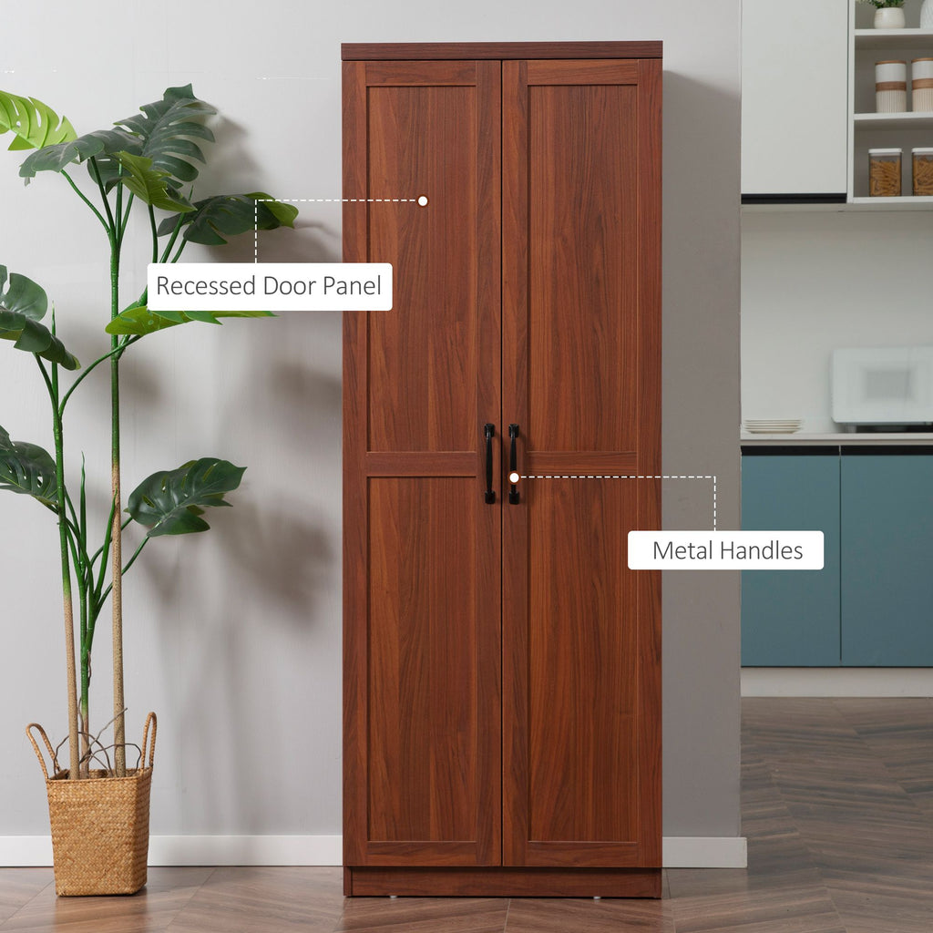 5-Tier Kitchen Pantry Cabinet with Adjustable Shelves and Elegant Design