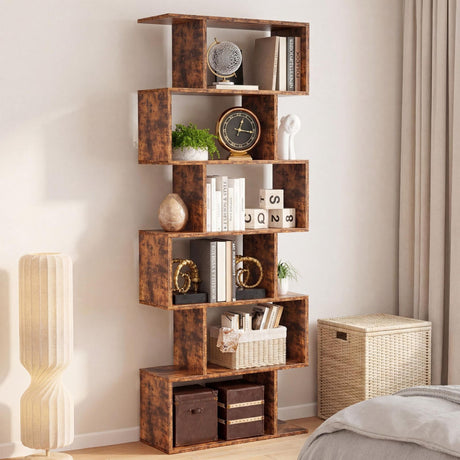 Modern Five-Tier Bookshelf for Display and Storage