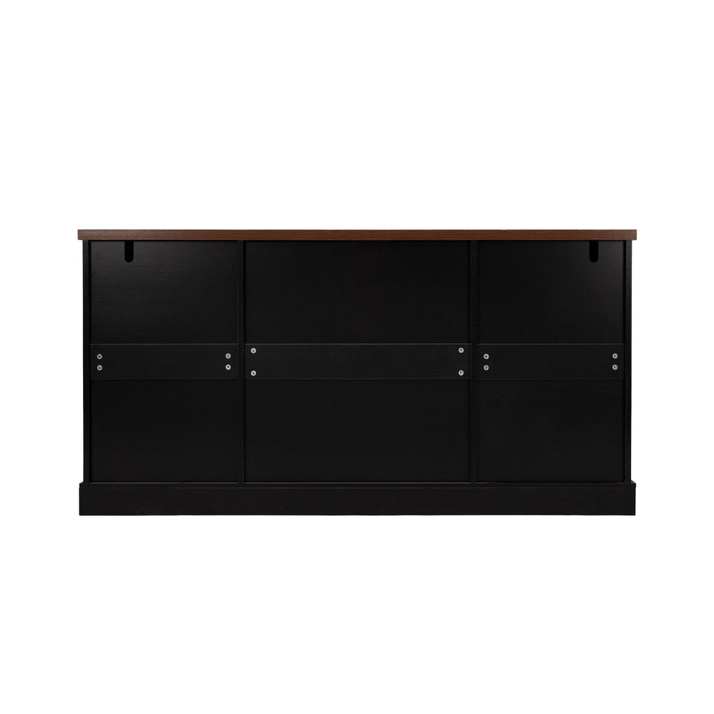 Farmhouse Barn Door Buffet and Coffee Bar Cabinet