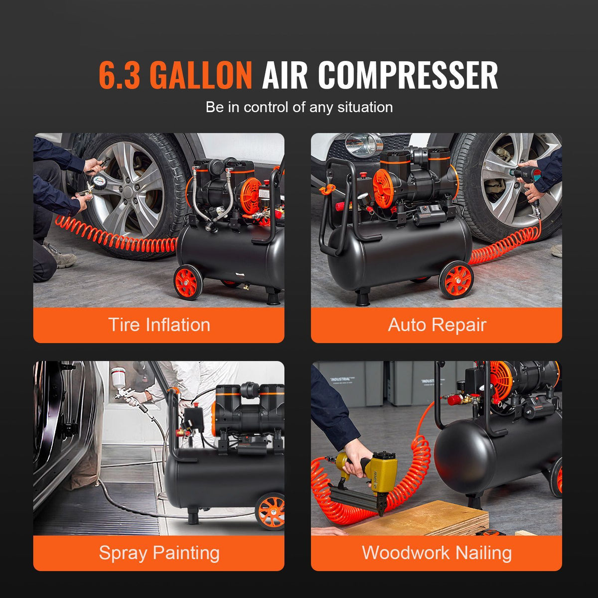 Oil-Free Air Compressor with Noise Reduction Design