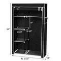 Portable Closet Organizer with Hanging Rod and Shelves