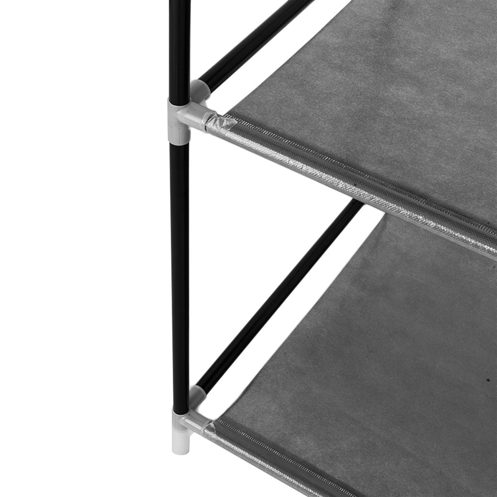 Portable Closet Organizer with Hanging Rod and Shelves