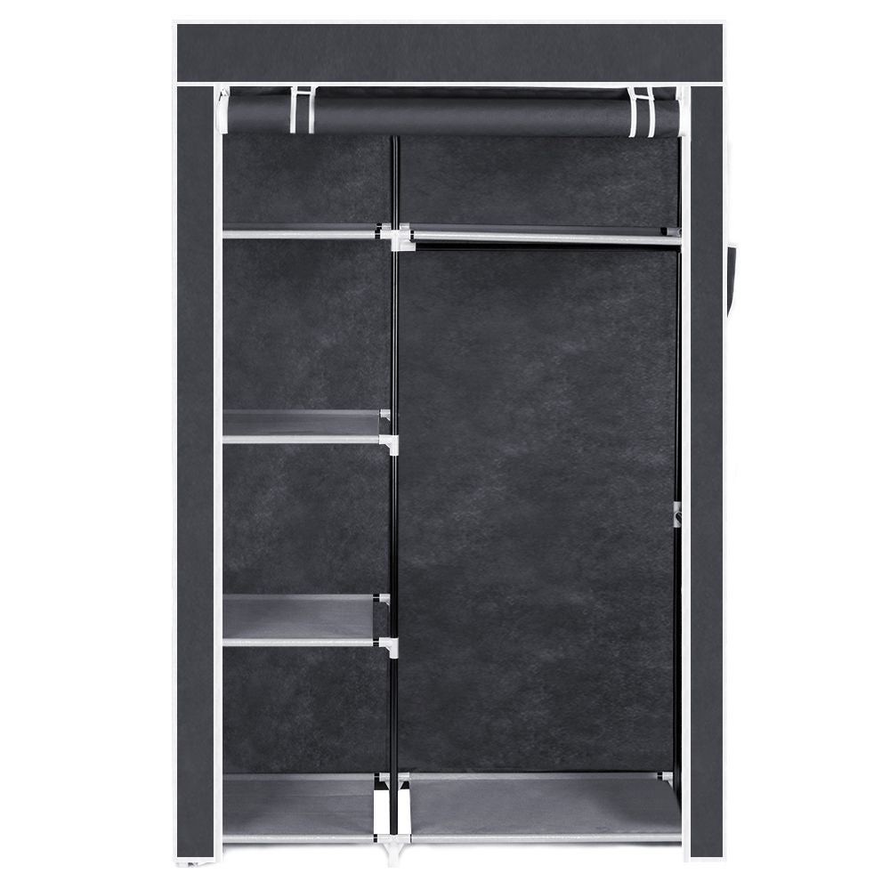 64" Portable Closet Organizer with Shelves and Hanging Rod