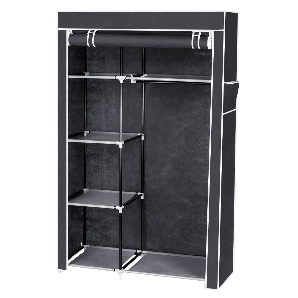 64" Portable Closet Organizer with Shelves and Hanging Rod