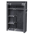64" Portable Closet Organizer with Shelves and Hanging Rod