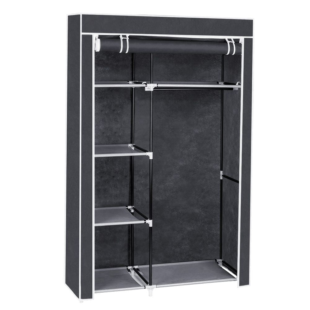 64" Portable Closet Organizer with Shelves and Hanging Rod