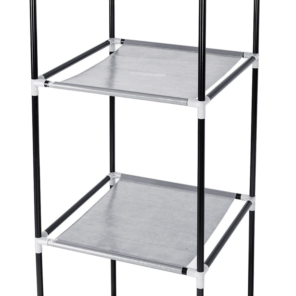 64" Portable Closet Organizer with Shelves and Hanging Rod