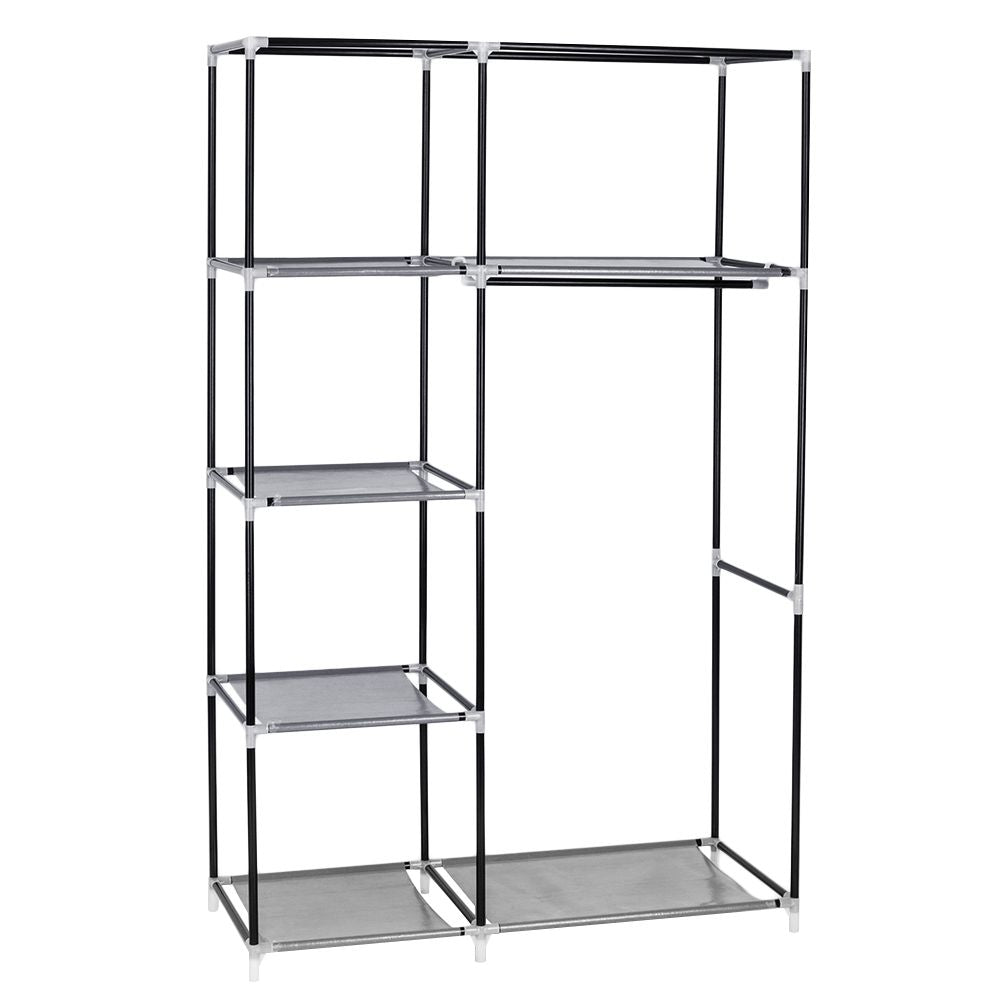 64" Portable Closet Organizer with Shelves and Hanging Rod