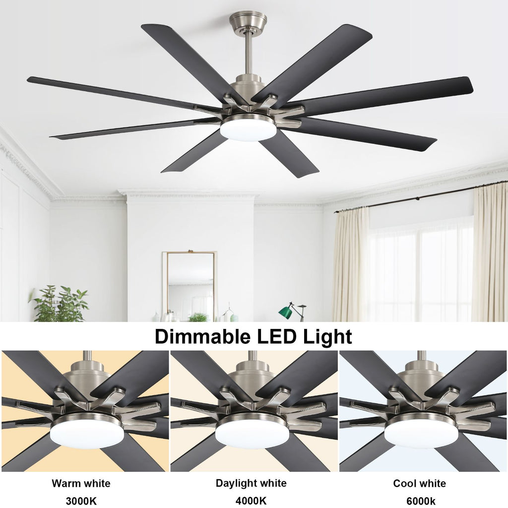 66- Smart Ceiling Fan with Dimmable LED and Voice Control