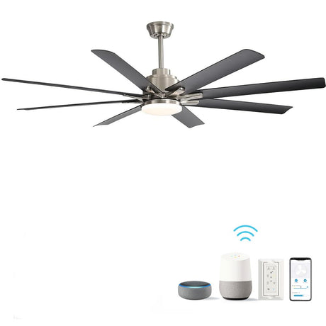 66- Smart Ceiling Fan with Dimmable LED and Voice Control