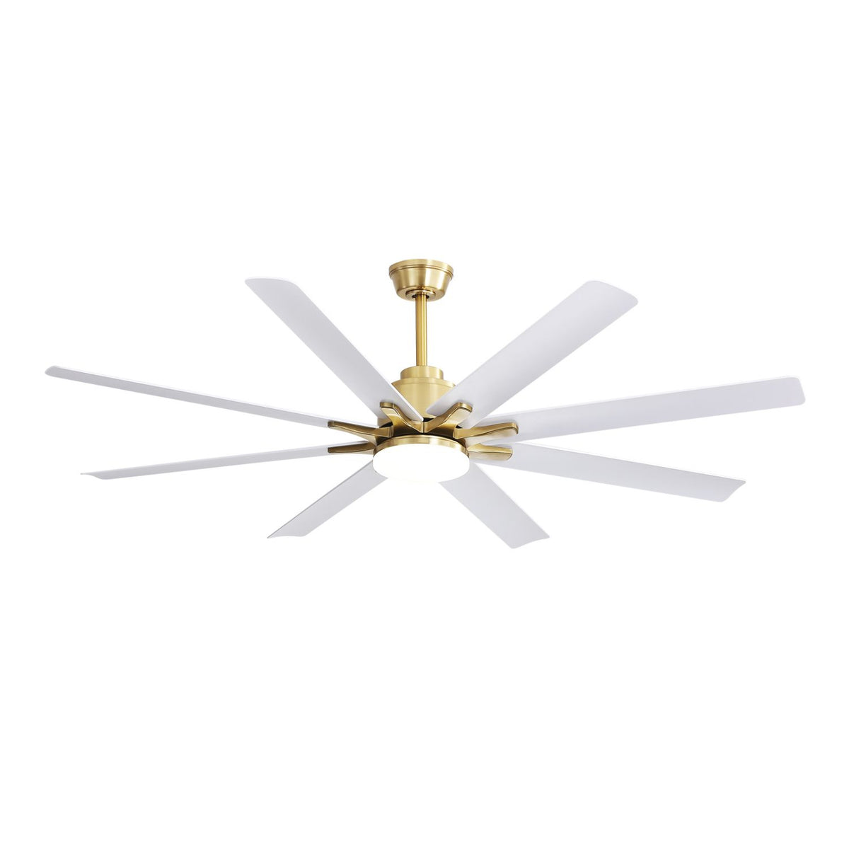 Smart Ceiling Fan with Dimmable LED Light and Reversible Airflow