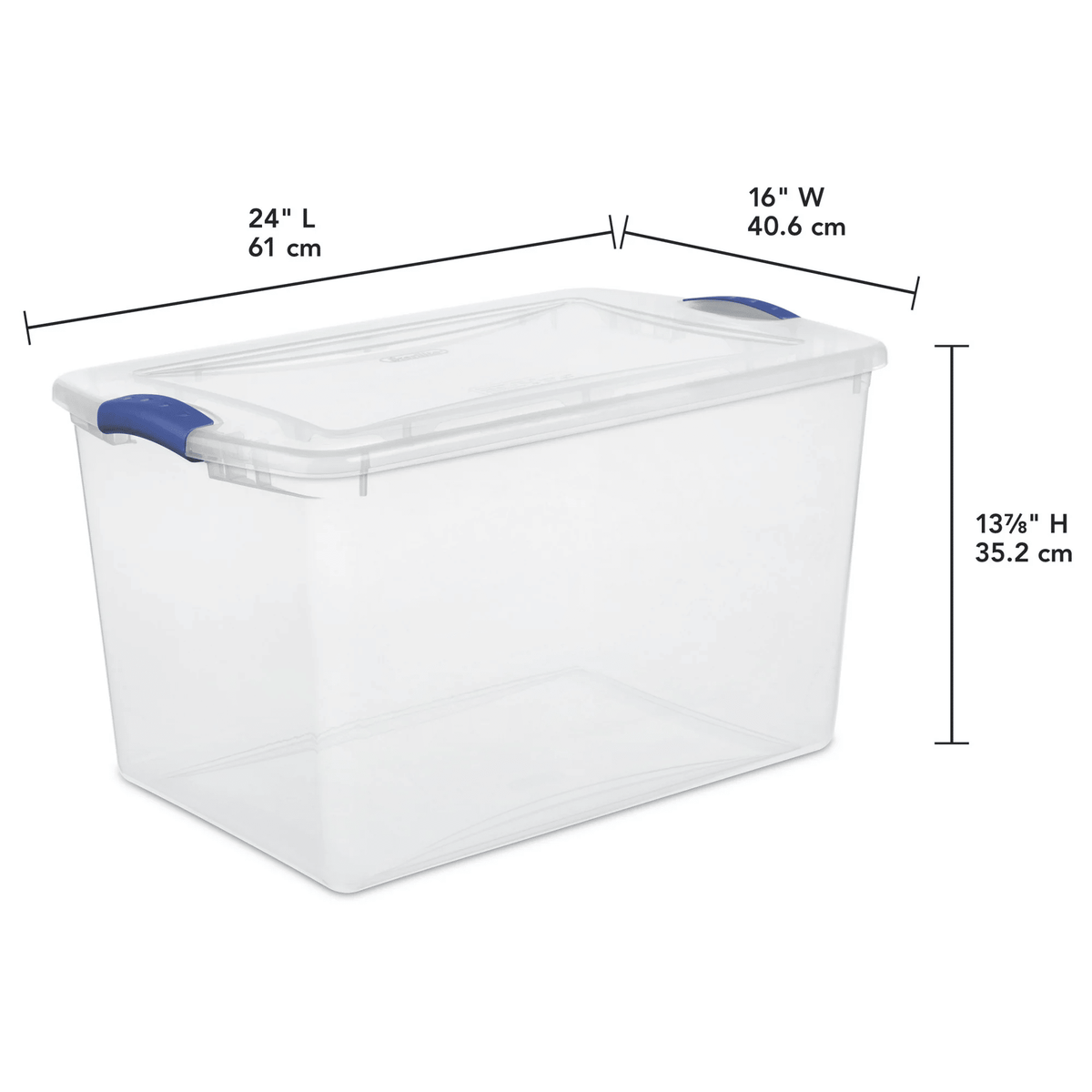 Clear Stackable Storage Container with Latching Lid
