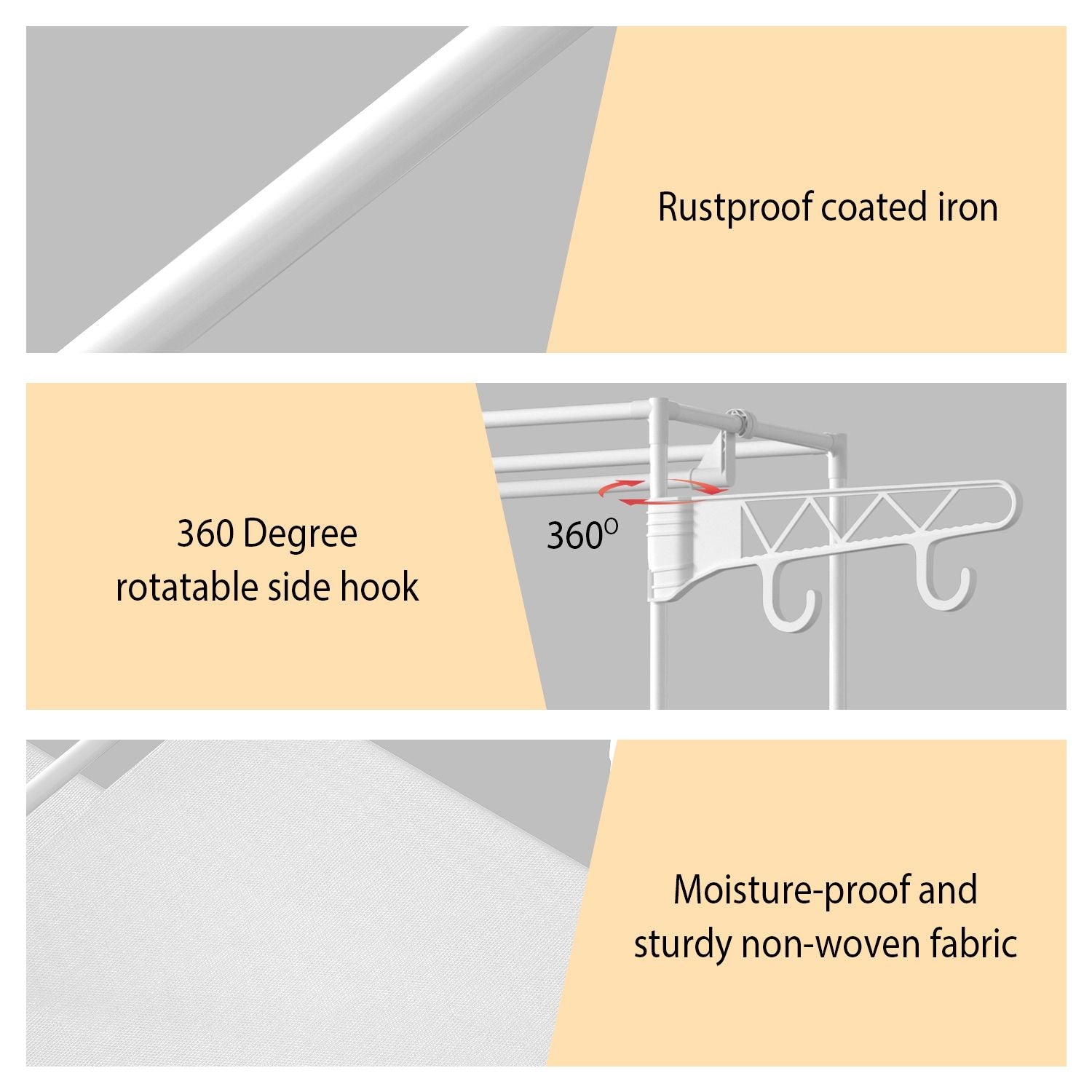 Freestanding Closet Organizer with Hanging Rods and Shelving