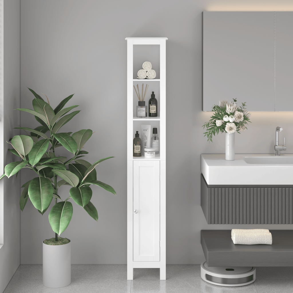 Versatile Tall Storage Cabinet for Bathroom, Kitchen, or Study