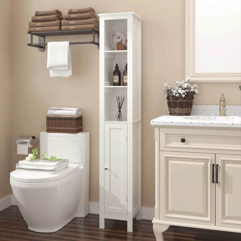 Versatile Tall Storage Cabinet for Bathroom, Kitchen, or Study
