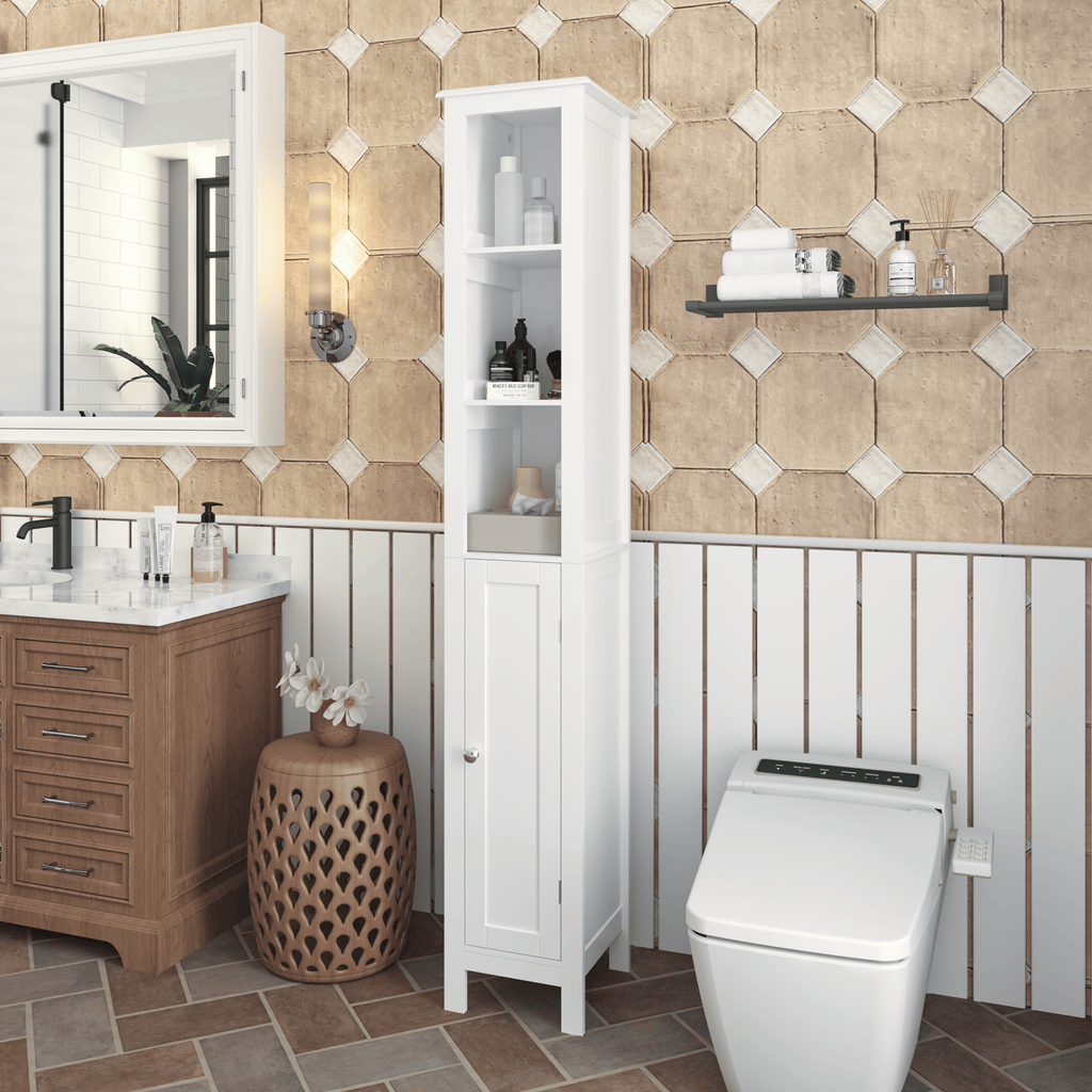 Versatile Tall Storage Cabinet for Bathroom, Kitchen, or Study
