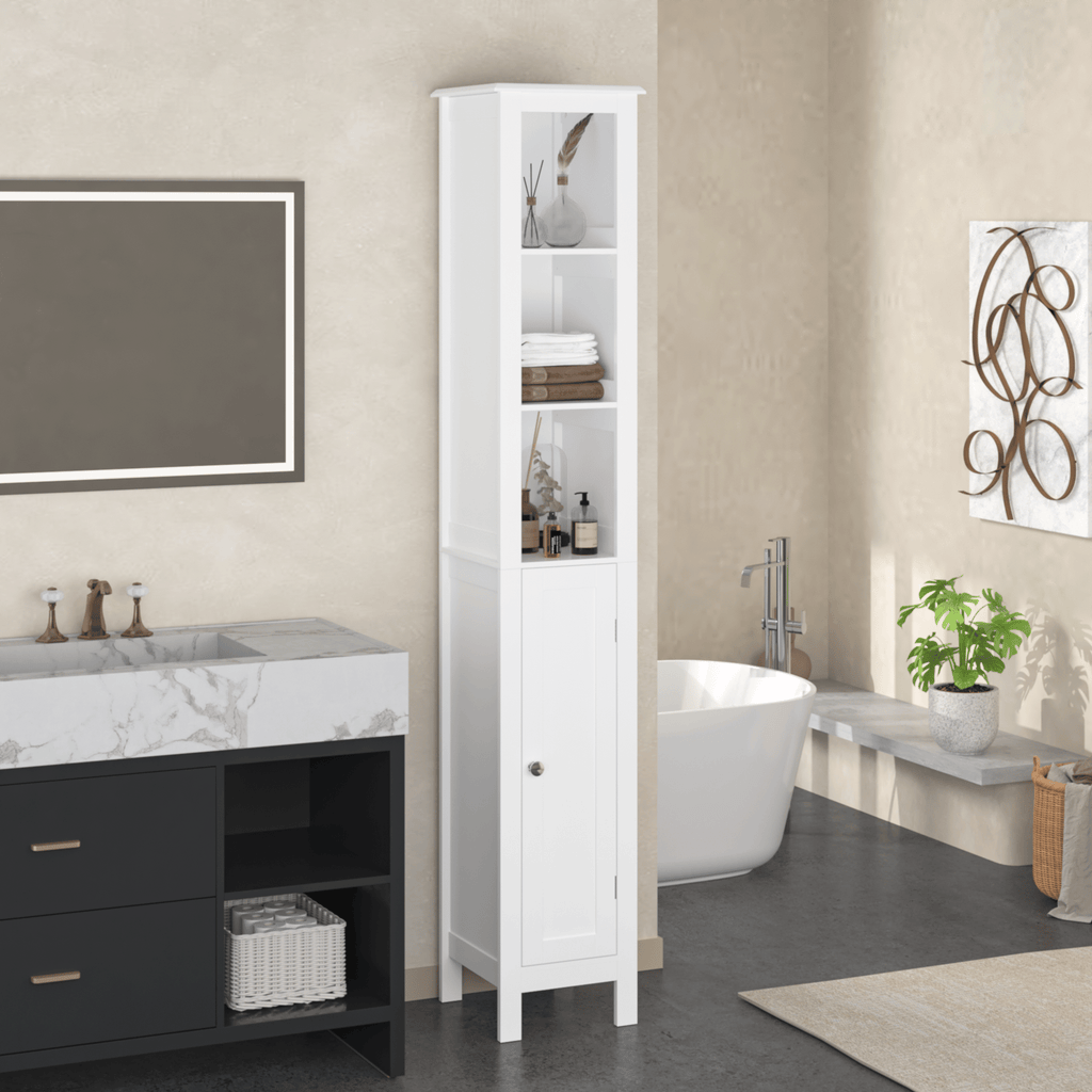 Versatile Tall Storage Cabinet for Bathroom, Kitchen, or Study