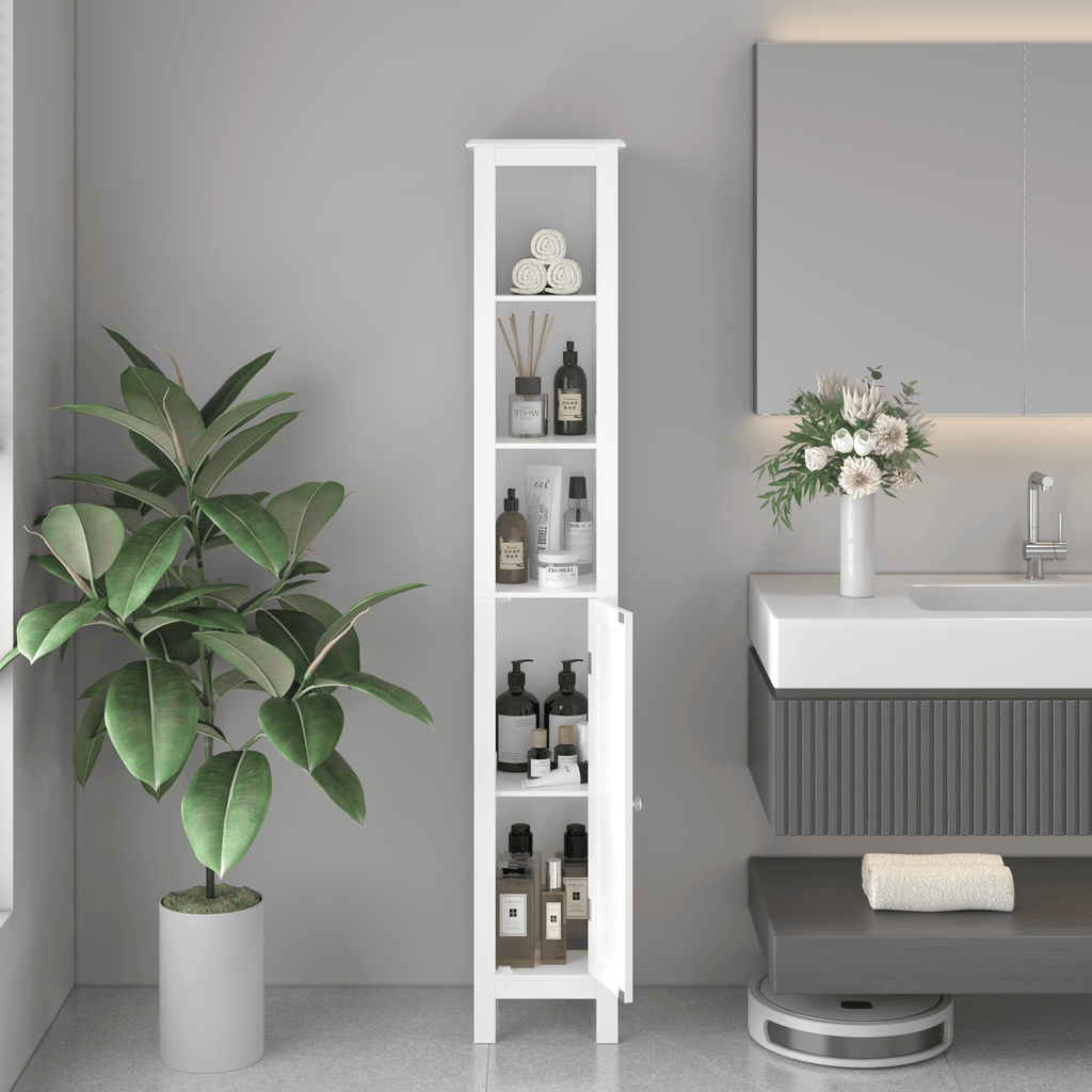 Versatile Tall Storage Cabinet for Bathroom, Kitchen, or Study